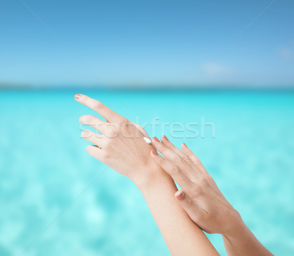 female soft skin hands Stock photo © dolgachov