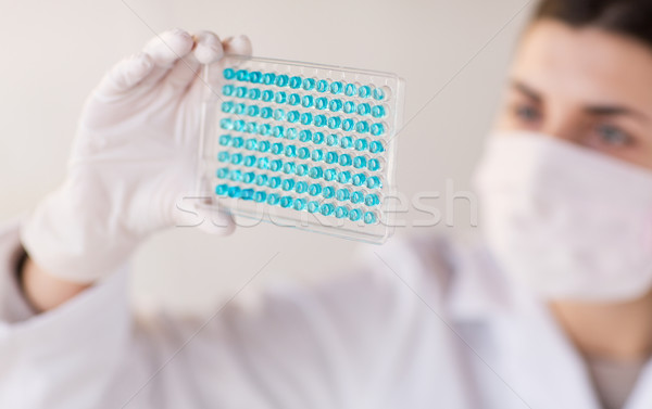 Foto stock: Cientista · corpo · lab · ciência