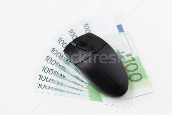 Mouse de computador euro numerário dinheiro negócio Foto stock © dolgachov