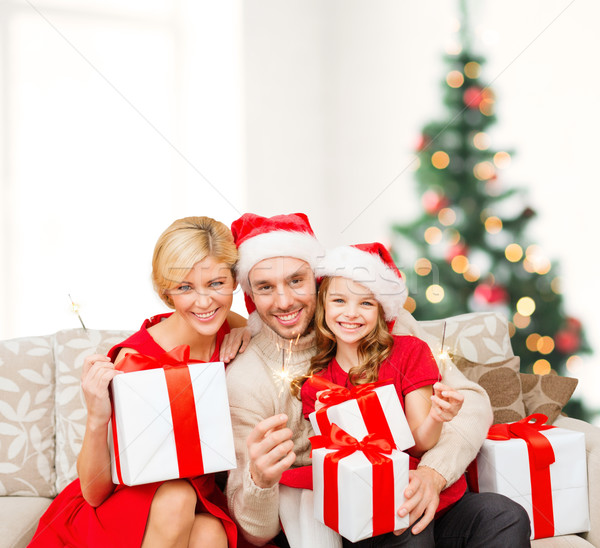 Sorridere famiglia Natale natale Foto d'archivio © dolgachov