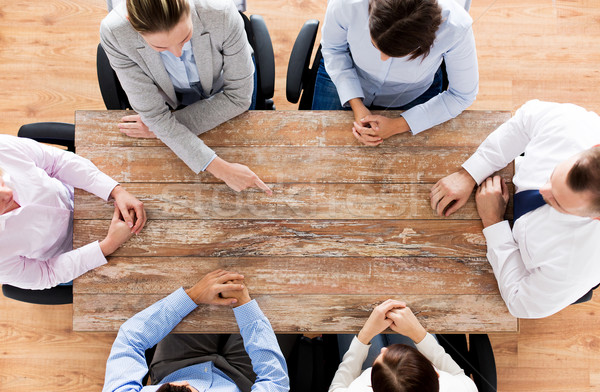 équipe commerciale séance table gens d'affaires [[stock_photo]] © dolgachov