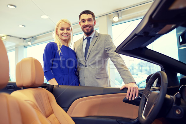 Heureux couple achat voiture Auto montrent [[stock_photo]] © dolgachov