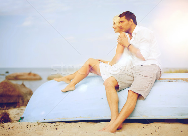couple at sea side Stock photo © dolgachov