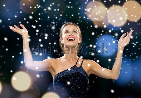 Gyönyörű szexi nő piros tánc éjszakai klub emberek Stock fotó © dolgachov