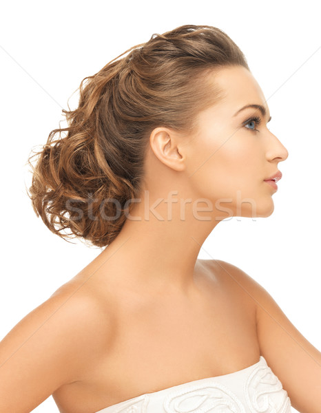 Piękna kobieta długie włosy zdrowia piękna twarz piękna Zdjęcia stock © dolgachov