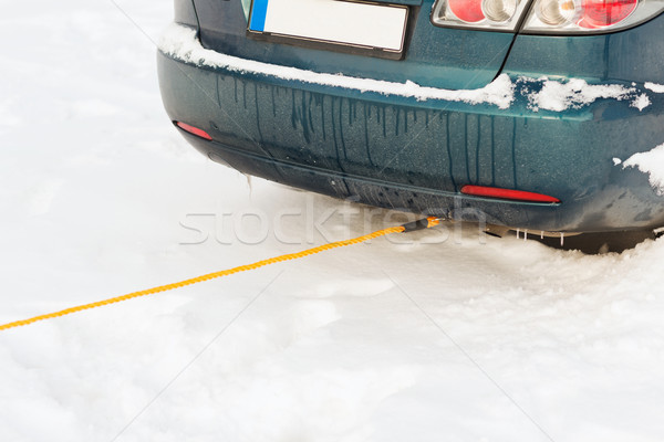 closeup of towing car with towing rope Stock photo © dolgachov