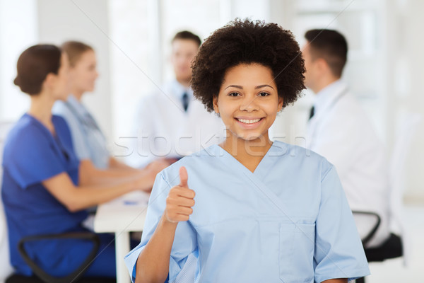 Heureux médecin groupe hôpital clinique profession [[stock_photo]] © dolgachov