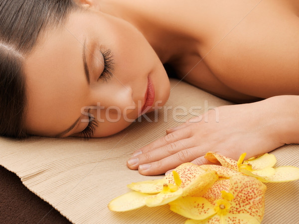 beautiful woman in spa salon Stock photo © dolgachov