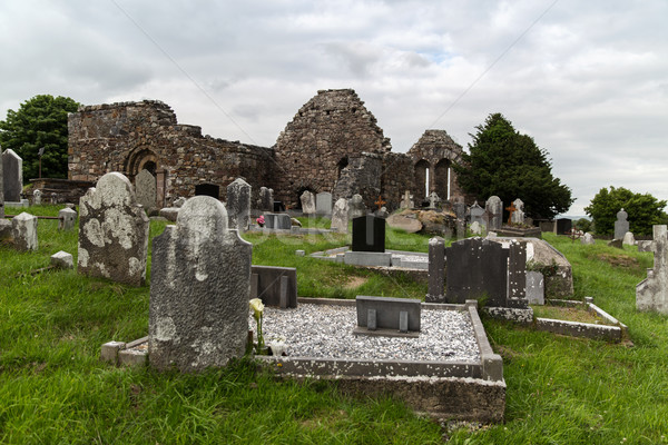 old celtic cemetery graveyard in ireland Stock photo © dolgachov