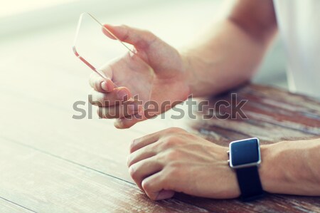 close up of woman making blood test by glucometer Stock photo © dolgachov