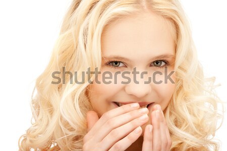 Nevet nő fényes közelkép kép gyönyörű Stock fotó © dolgachov