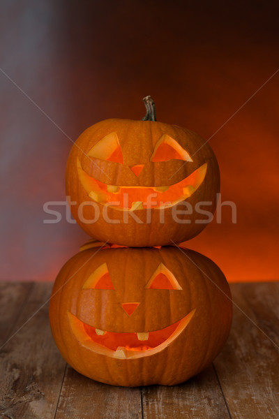 close up of pumpkins on table Stock photo © dolgachov