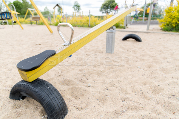 close up of swing or teeterboard on playground  Stock photo © dolgachov