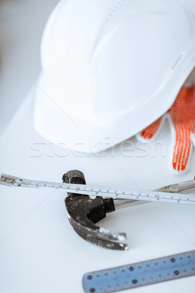 план гибкий шлема молота архитектура домой Сток-фото © dolgachov