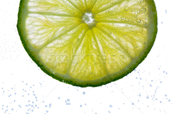 lime slice falling or dipping in water  Stock photo © dolgachov