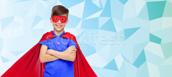 Stok fotoğraf: Erkek · kırmızı · süper · kahraman · maske · karnaval · çocukluk