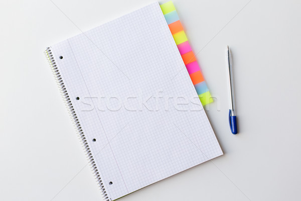 close up of organizer and pen on office table Stock photo © dolgachov