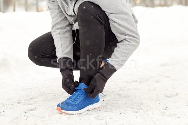 Foto stock: Hombre · deportes · zapatos · invierno · fitness