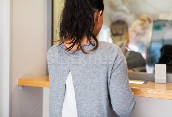 customer at bank office or currency exchanger Stock photo © dolgachov