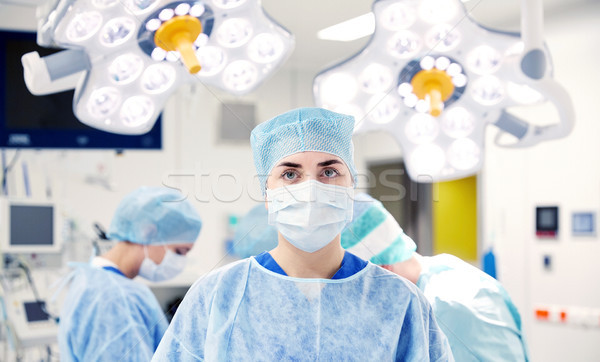 Cirujano sala de operaciones hospital cirugía medicina personas Foto stock © dolgachov