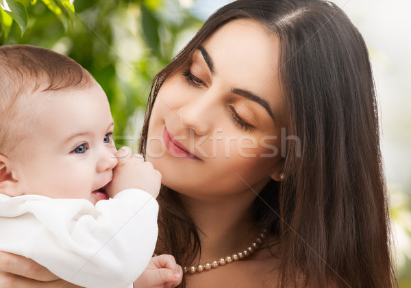 Stock foto: Glücklich · Mutter · liebenswert · Baby · Familie · Elternschaft