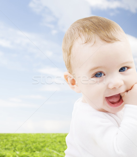 Foto stock: Adorável · bebê · menino · criança · pessoas · felicidade