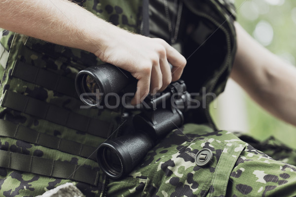Stockfoto: Soldaat · jager · jacht · oorlog · leger