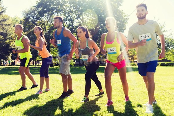 Kitűző számok kezdet verseny fitnessz sport Stock fotó © dolgachov