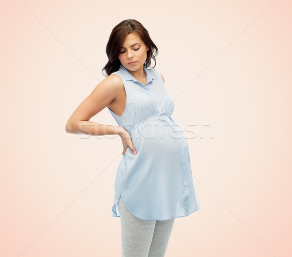 Femme enceinte mal de dos grossesse santé personnes attente [[stock_photo]] © dolgachov