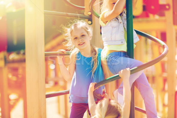 Gruppe glücklich Kinder Kinder Spielplatz Sommer Stock foto © dolgachov