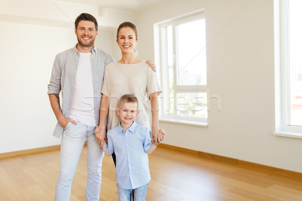 happy family with child moving to new home Stock photo © dolgachov