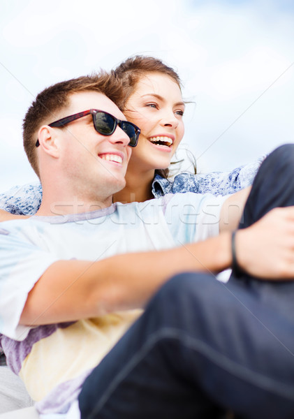 teenagers hanging out outside Stock photo © dolgachov