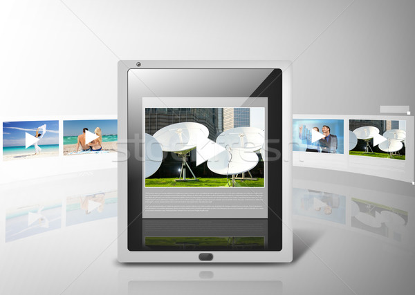tablet pc with video player app Stock photo © dolgachov