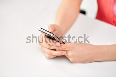 senior woman with glucometer checking blood sugar Stock photo © dolgachov