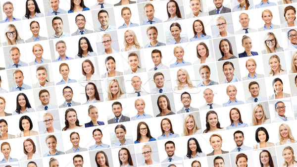 collage with many business people portraits Stock photo © dolgachov