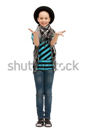 Heureux insouciance adolescente lumineuses photos fille [[stock_photo]] © dolgachov