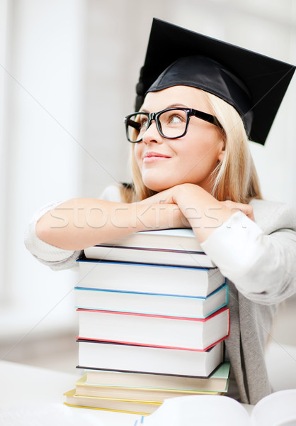Diák érettségi sapka üzlet oktatás boldog Stock fotó © dolgachov