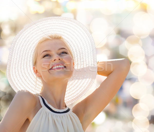 beautiful woman enjoying summer outdoors Stock photo © dolgachov