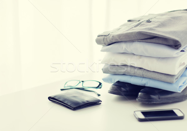 Stock photo: close up of formal clothes and personal stuff