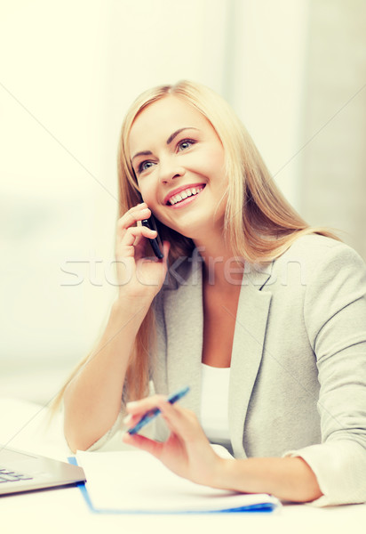 Stock photo: businesswoman with phone