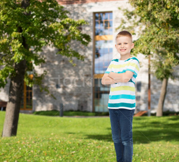 smiling little boy in casual clothes Stock photo © dolgachov