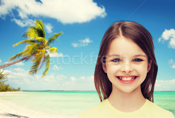 Foto stock: Sonriendo · nina · blanco · felicidad · personas · feliz