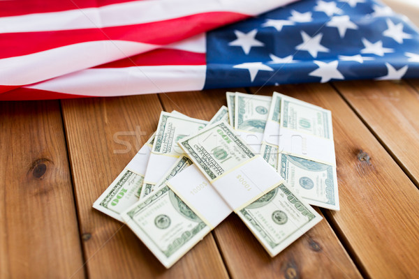 Bandeira americana dólar numerário dinheiro orçamento Foto stock © dolgachov