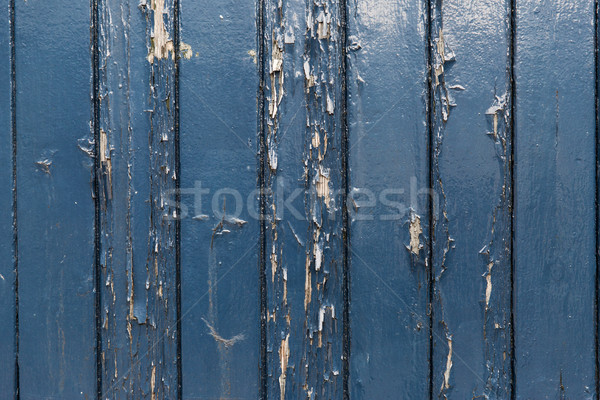 Stock foto: Alten · Holz · gemalt · blau · Holzstruktur