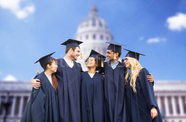 Gelukkig studenten bachelors onderwijs afstuderen mensen Stockfoto © dolgachov