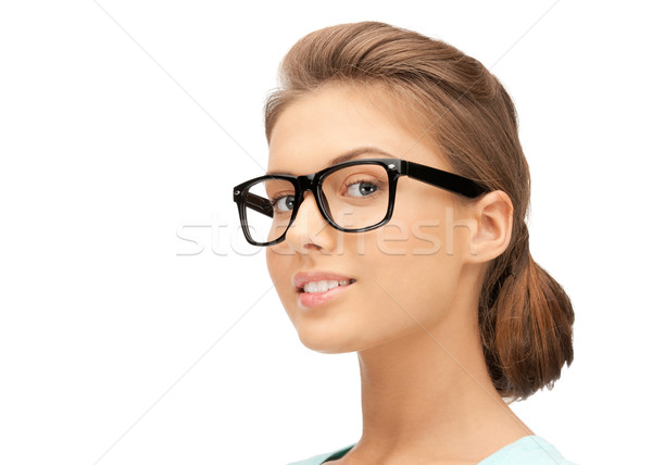 Mujer gafas primer plano Foto belleza gafas Foto stock © dolgachov