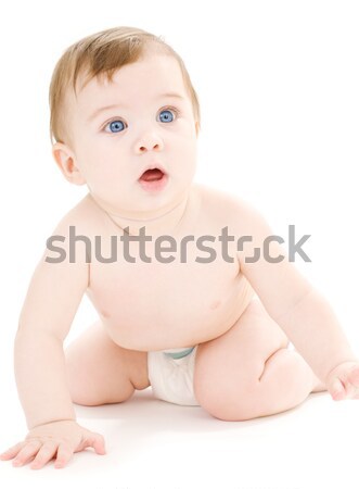 Bebê menino fralda brilhante quadro Foto stock © dolgachov