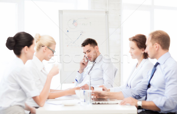 stressed male boss on business meeting Stock photo © dolgachov