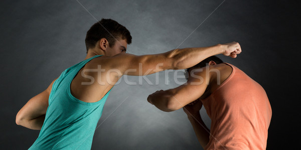 Młodych mężczyzn wrestling sportu konkurencja siła ludzi Zdjęcia stock © dolgachov