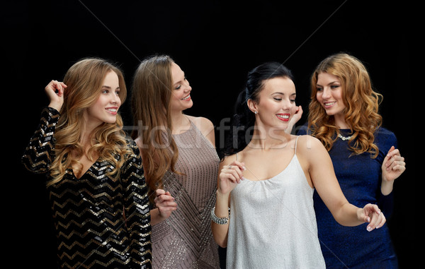 Stock foto: Glücklich · junge · Frauen · Tanz · Nachtclub · Disco · Party